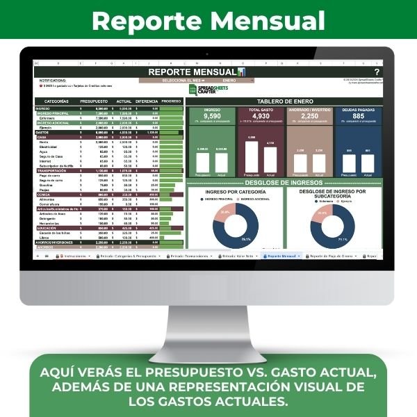 1 Finanzas Personales - Alcanza todas tus metas financiera con esta herramienta fácil de utillizar - Spreadsheets Crafter - Excel and Google Sheets