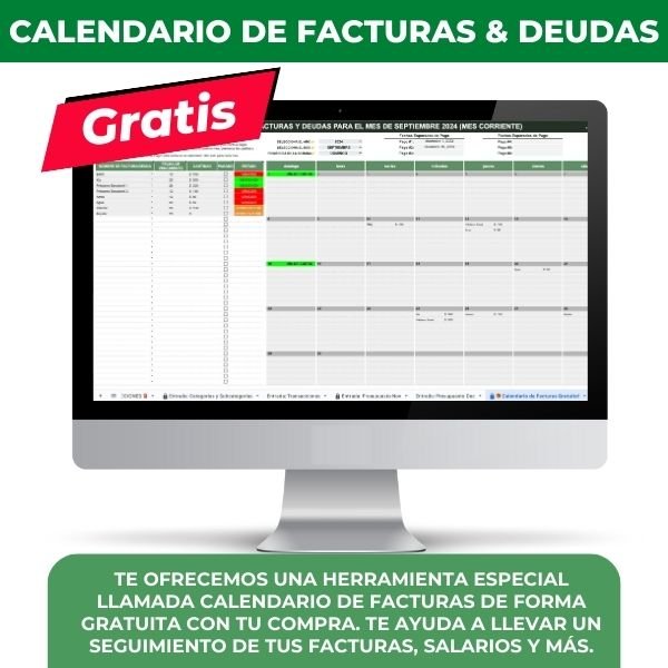 1 Presupuesto por Sueldo | Semanal, Bi - Semanal o Mensual - Spreadsheets Crafter - Excel and Google Sheets