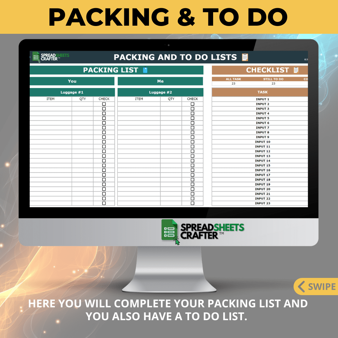 1 Travel Budget & Planner - Spreadsheets Crafter - Excel and Google Sheets