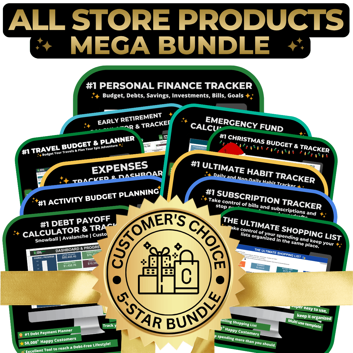 2026 All Store Products Bundle - Take control of your finances and easily manage your finances to work towards a debt-free lifestyle - Spreadsheets Crafter - Excel and Google Sheets