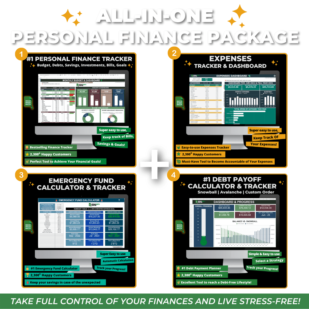 #1 Bundle: All-in-one Personal Finance Package - Improve Your Finances with this Personal Finance Bundle