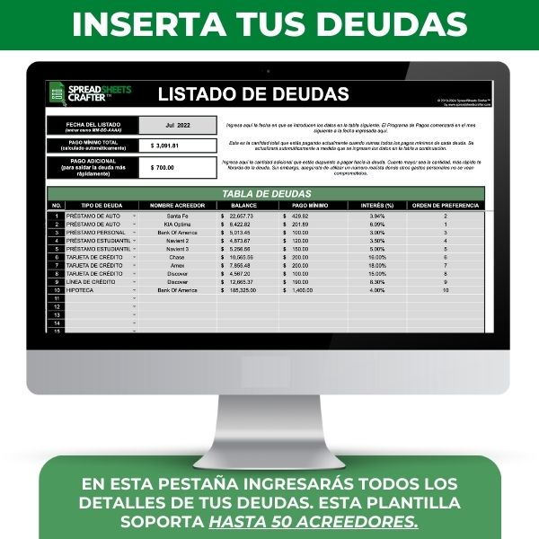 #1 Pago de Deudas | Calculadora y Rastreador de Liquidación de Deudas