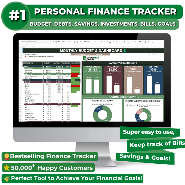 Seguimiento de finanzas personales | Hojas de cálculo de Google y Excel