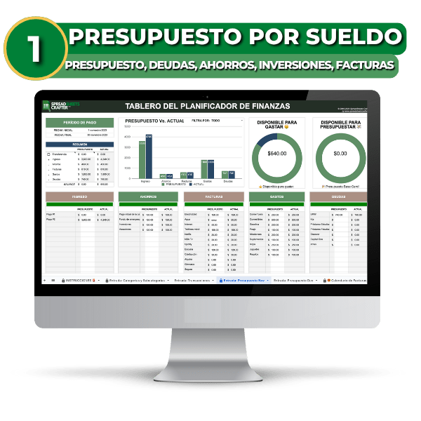 Combo: Kit Completo de finanzas personales - Spreadsheets Crafter - Excel and Google Sheets