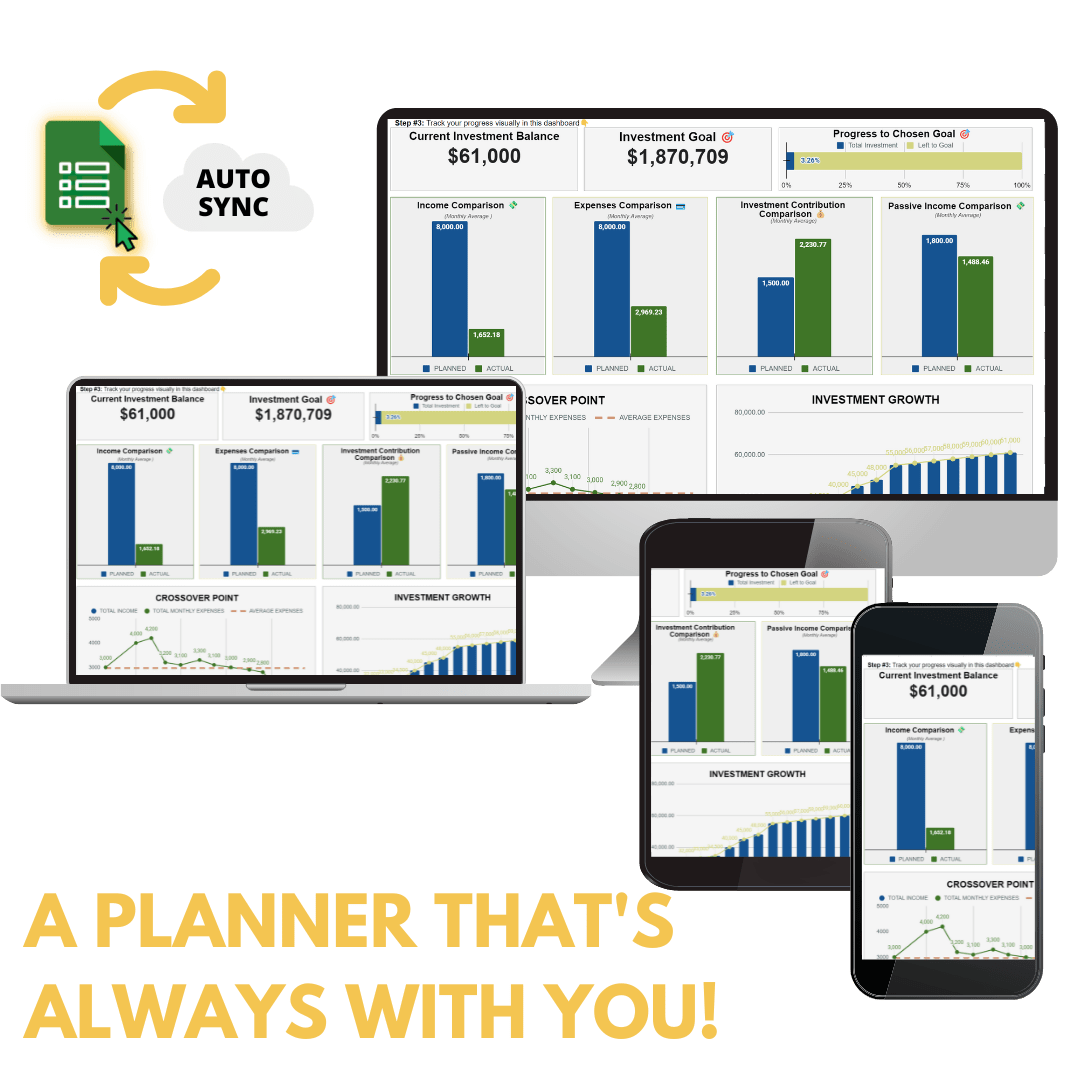 2026 Early Retirement Tracker & Dashboard - Early Retirement Plan - Spreadsheets Crafter - Excel and Google Sheets